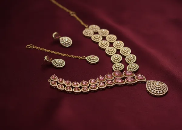 Purple_&_Green_Brass_Necklace_Set_For_Women